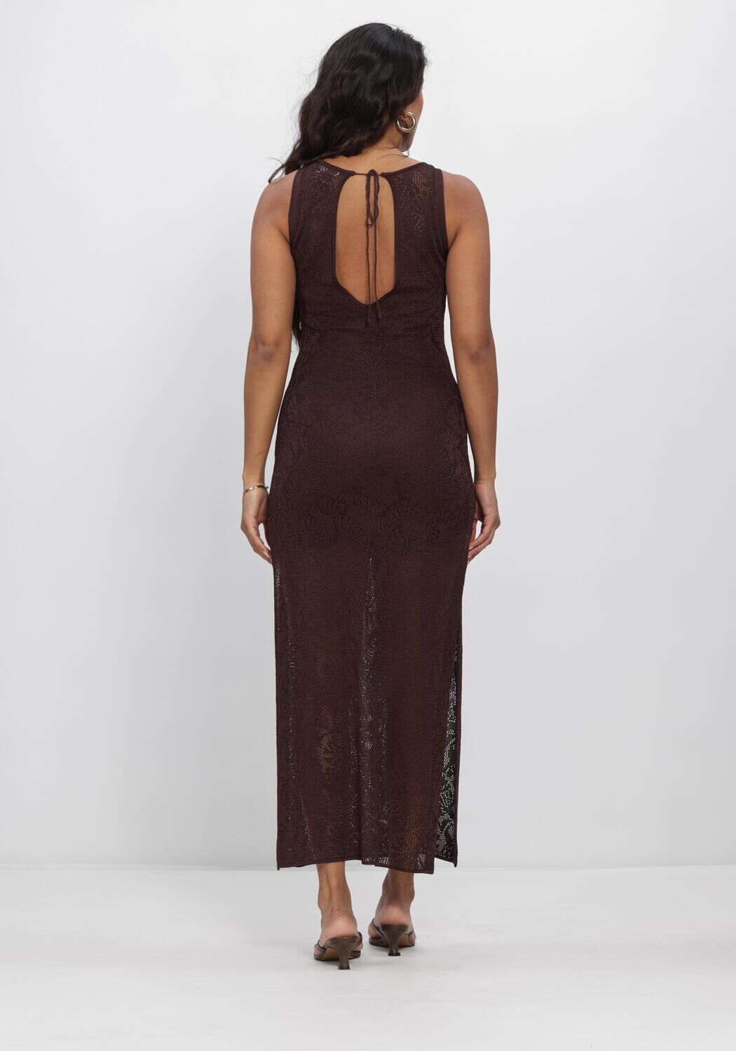 Bruine VANESSA BRUNO Maxi jurk ETTA - large
