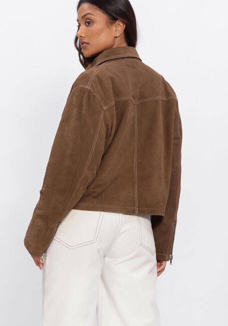 Donkergroene ALTER EGO Leren jas LYNELLE - large