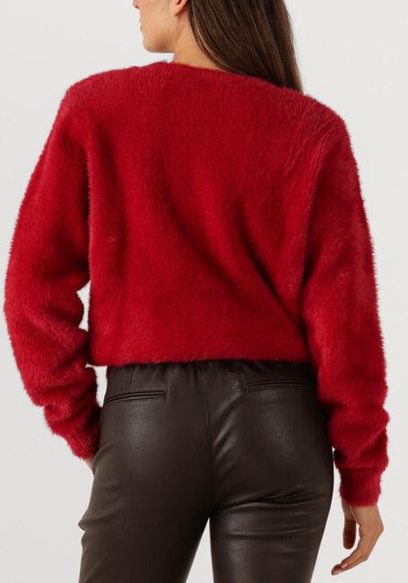 Rode ALIX THE LABEL Trui LADIES KNITTED MOHAIR PULLOVER - large