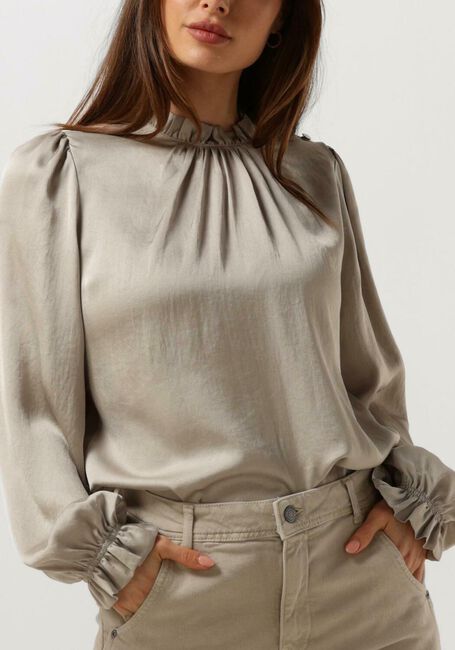 Groene SUMMUM Blouses TOP PUFFY SLEEVES SILKY TOUCH - large