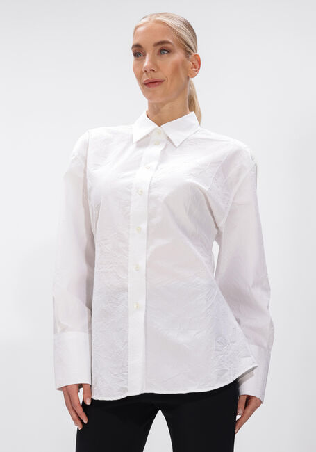 Witte ROHE Top SHAPPED CURSHED POPLIM SHIRT - large