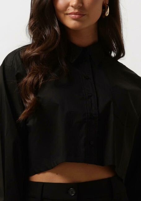 Zwarte CO'COUTURE Blouses COTTON CRISP CROPPED SHIRT - large
