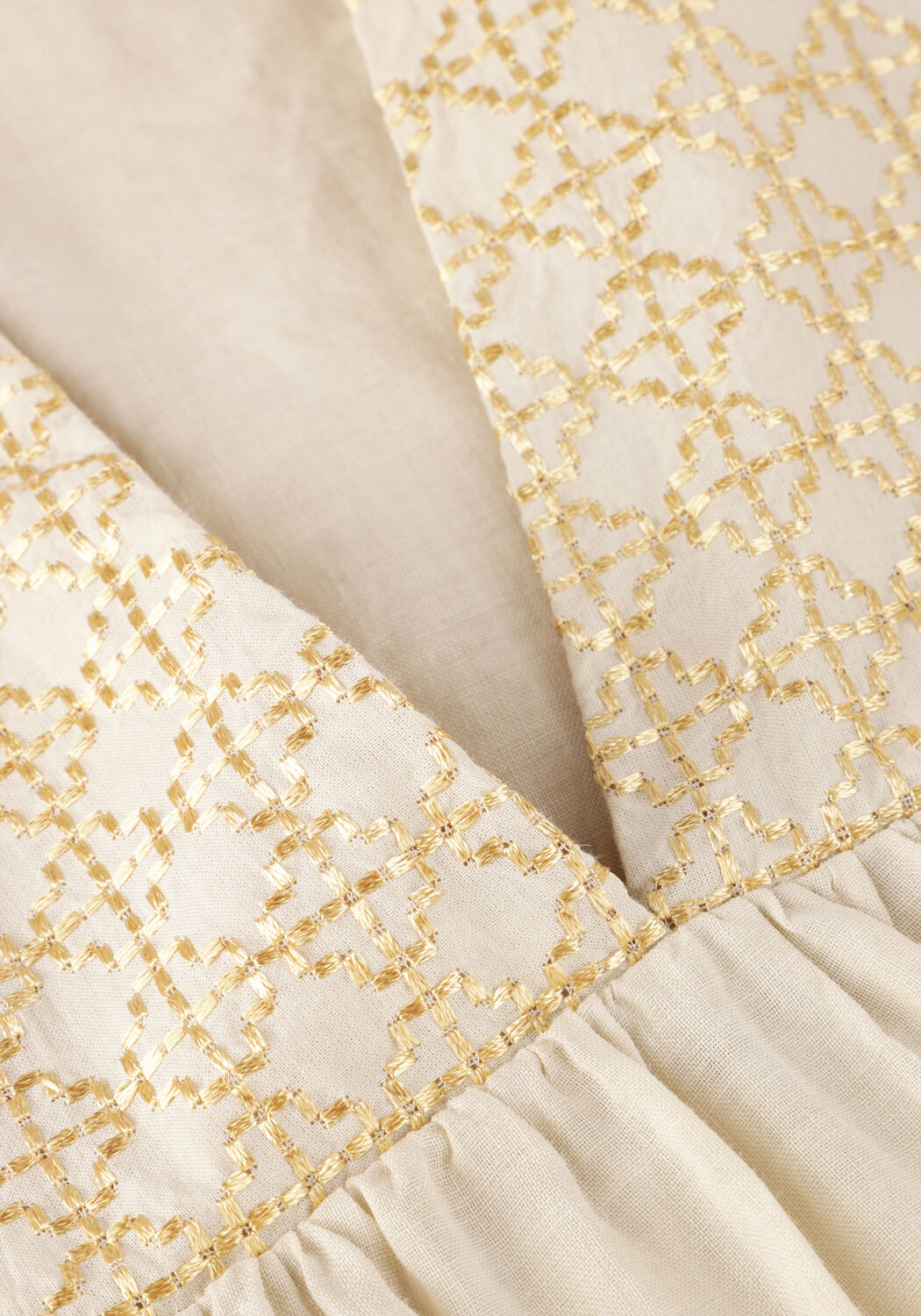 Beige GREEK ARCHAIC KORI Maxi jurk 430825 - large