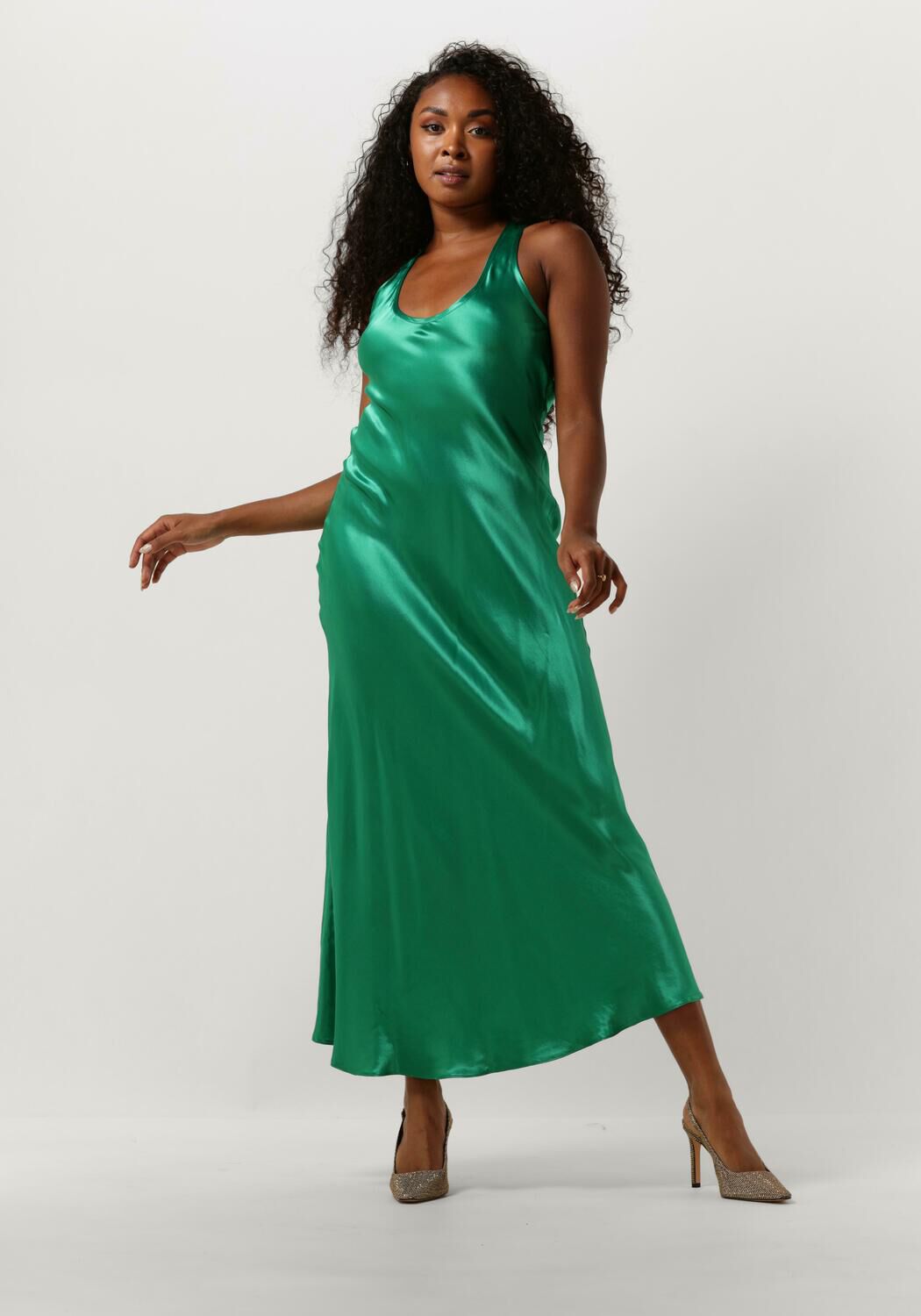 Greek Archaic Kori Midi Jurk Dames 130482, Maat: XS, Kleur: Groen afbeelding 1