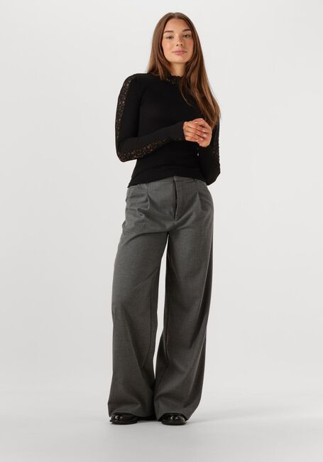 Zwarte ROSEMUNDE Top BEATHA LS REGULAR LACE - large