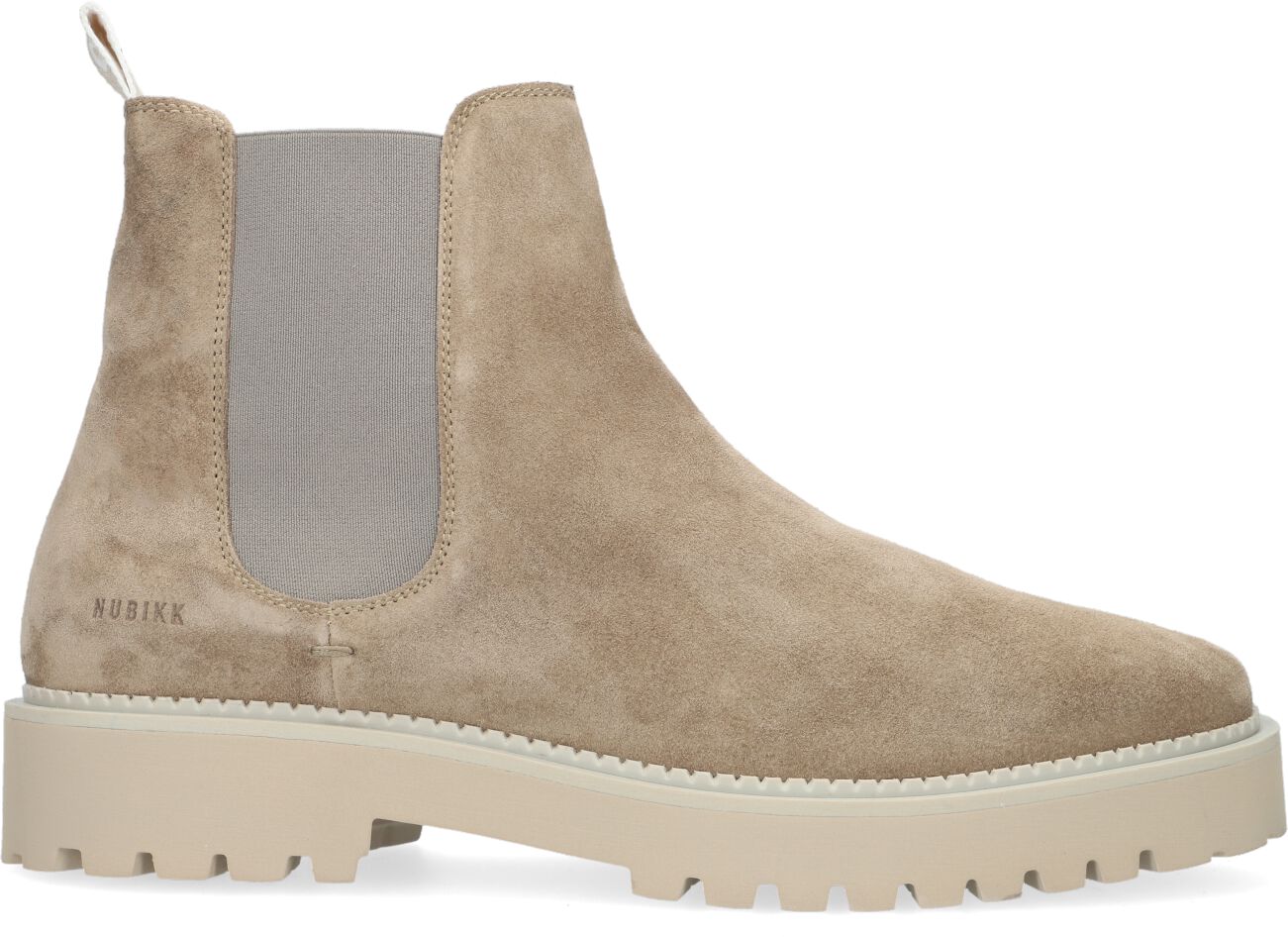 Nubikk Chelsea Boots Heren Logan Rai, Maat: 46, Materiaal: Suède, Kleur: Grijs