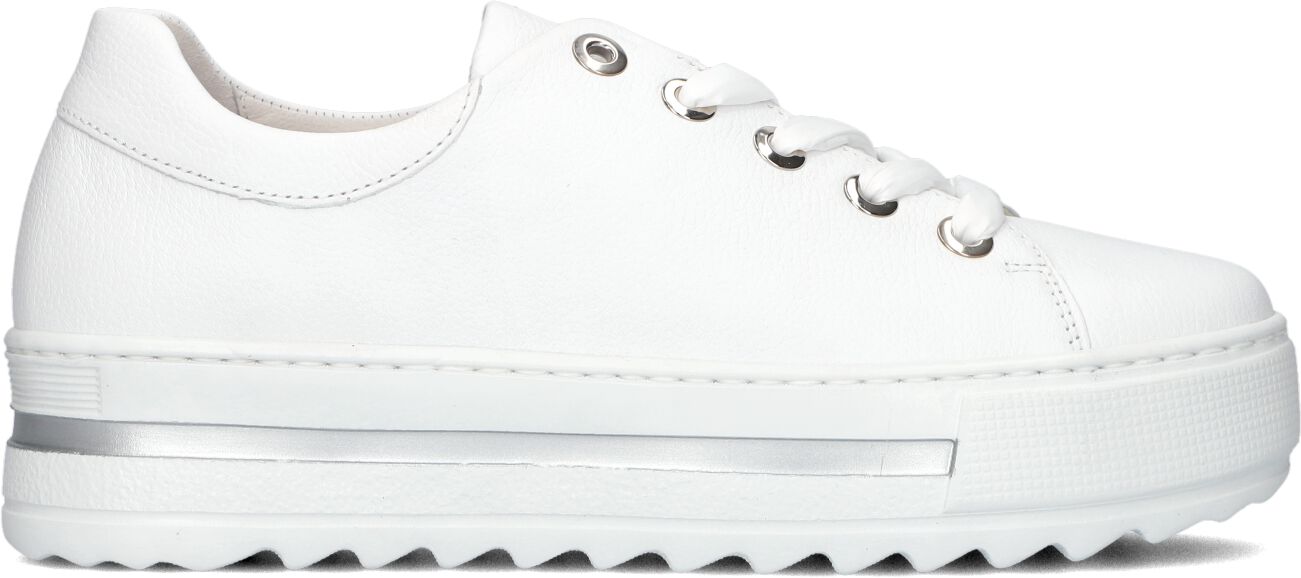 Gabor Lage Sneakers Dames 496, Maat: 35,5, Materiaal: Leer, Kleur: Wit