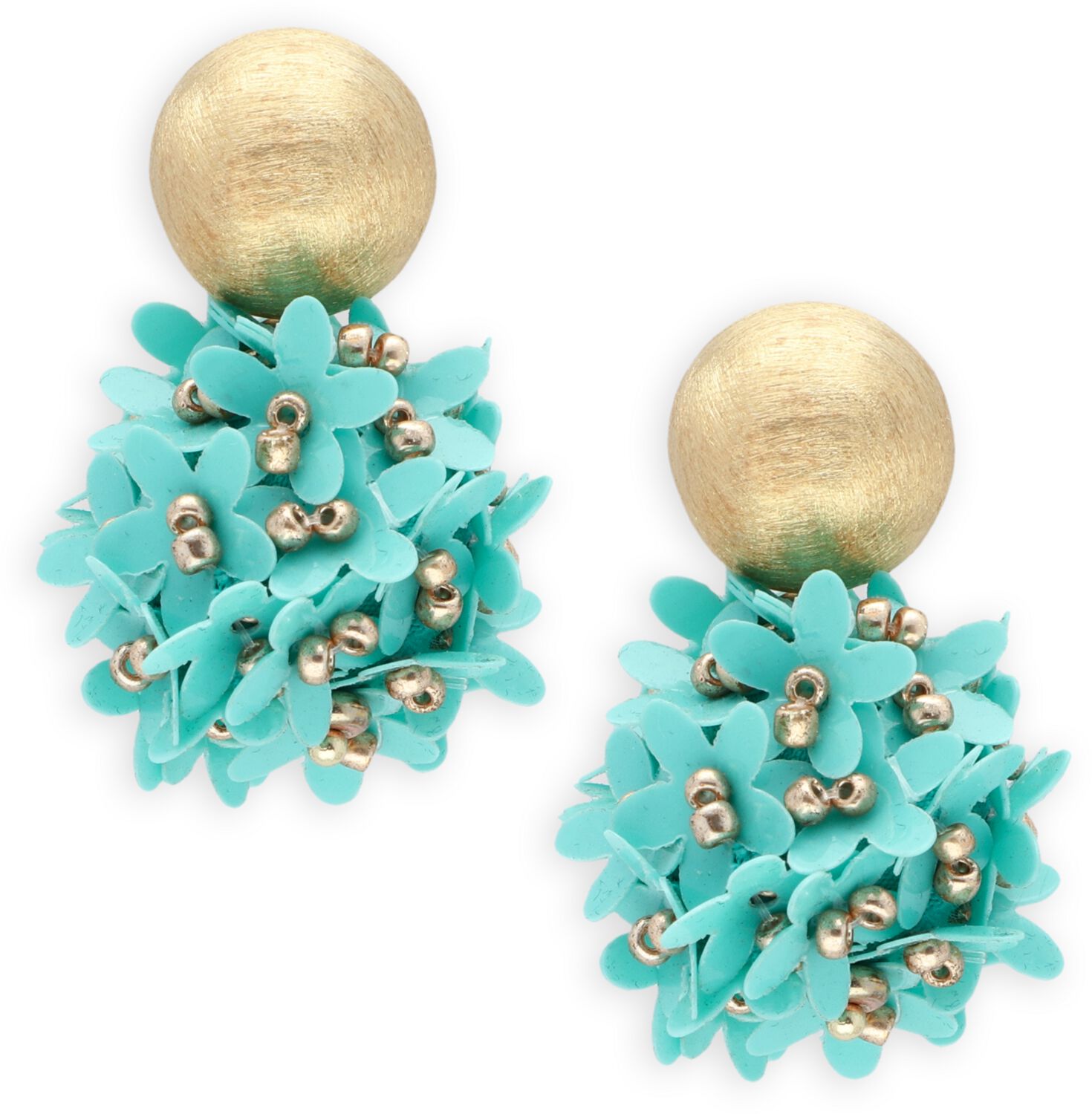 LOTT. gioielli Sieraad
Dames Sq Sequin Flower Globe S, Kleur: Blauw afbeelding 1