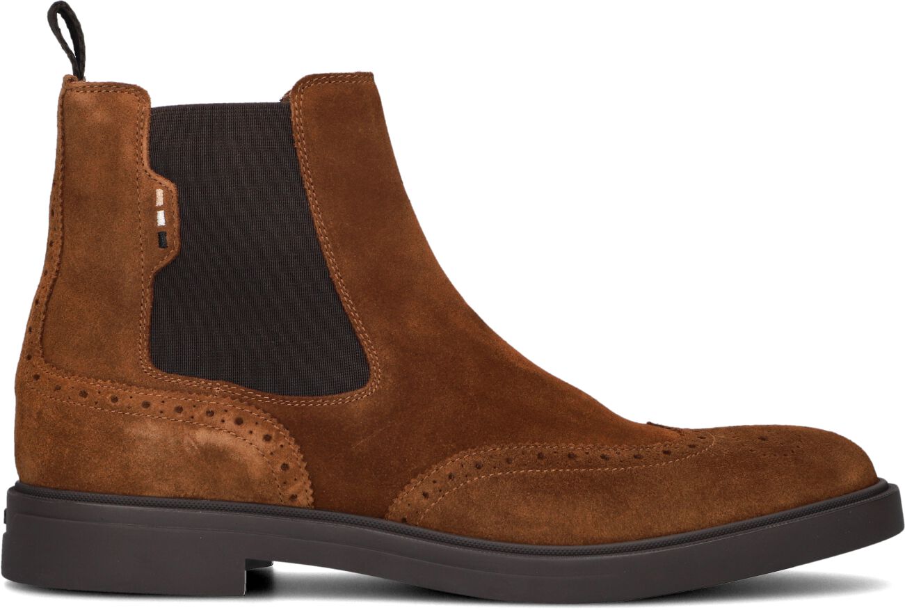 Boss Chelsea Boots Heren Calev_cheb, Maat: 43, Materiaal: Suède, Kleur: Cognac