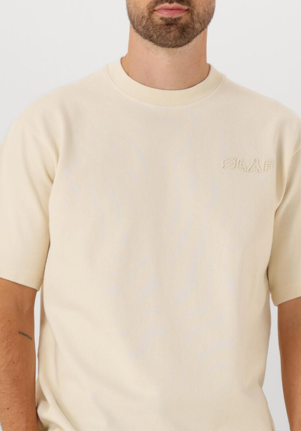 Ecru OLAF HUSSEIN Polo STUDIO TEE - large