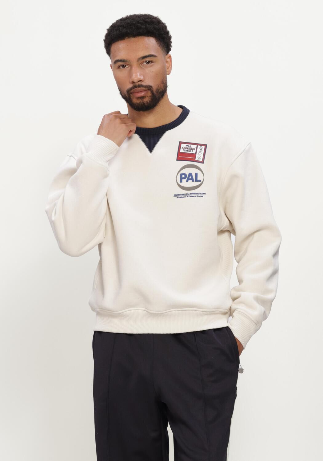 Ecru PAL Sporting Goods Sweater PRE GAME CREWNECK - large