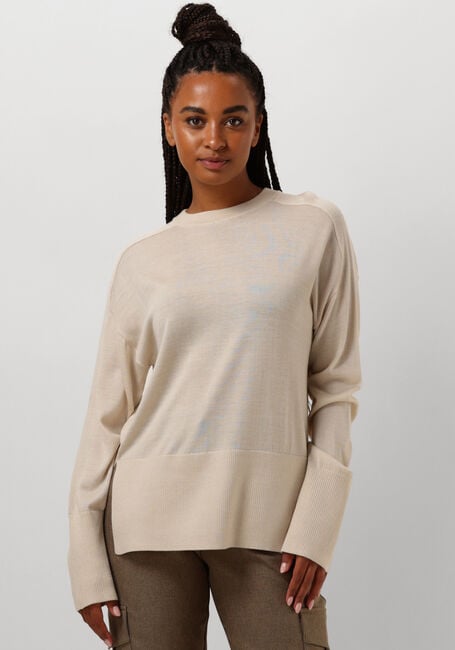 Beige RUBY TUESDAY Trui VALLIE SOFT ROUND NECK PULLOVER HIGH BORDER - large