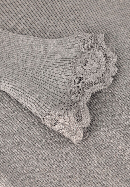 Lichtgrijze ROSEMUNDE Top BABETTE SILK T-SHIRT LACE Lichtgrijze ROSEMUNDE Top BABETTE SILK T-SHIRT LACE - large