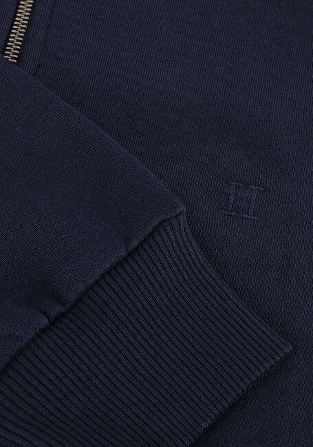 Donkerblauwe LES DEUX Trui NORREGAARD TONAL HALF-ZIP SWEATSHIRT - large
