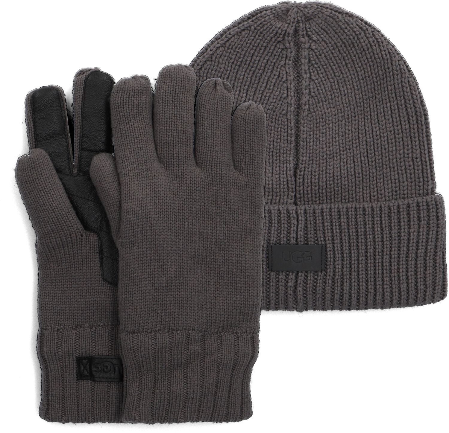 UGG Handschoenen
Heren Knit Beanie With Glove Set, Maat: S/M, Materiaal: Textiel, Kleur: Grijs afbeelding 1
