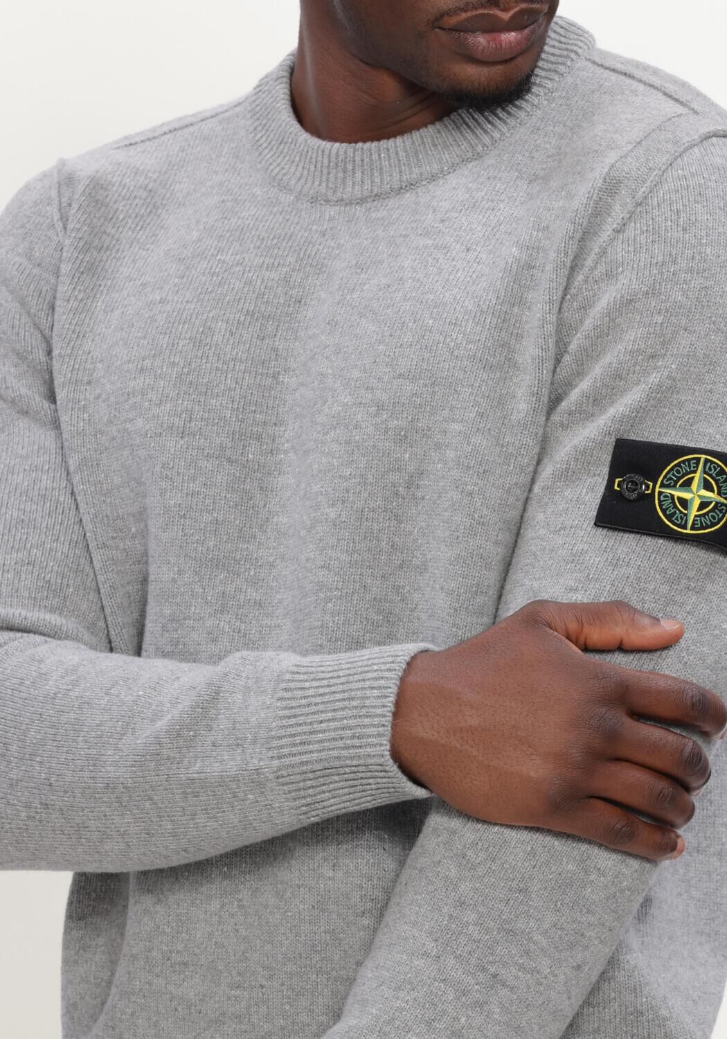 Lichtgrijze STONE ISLAND Trui CREW NECK S00A3 - large