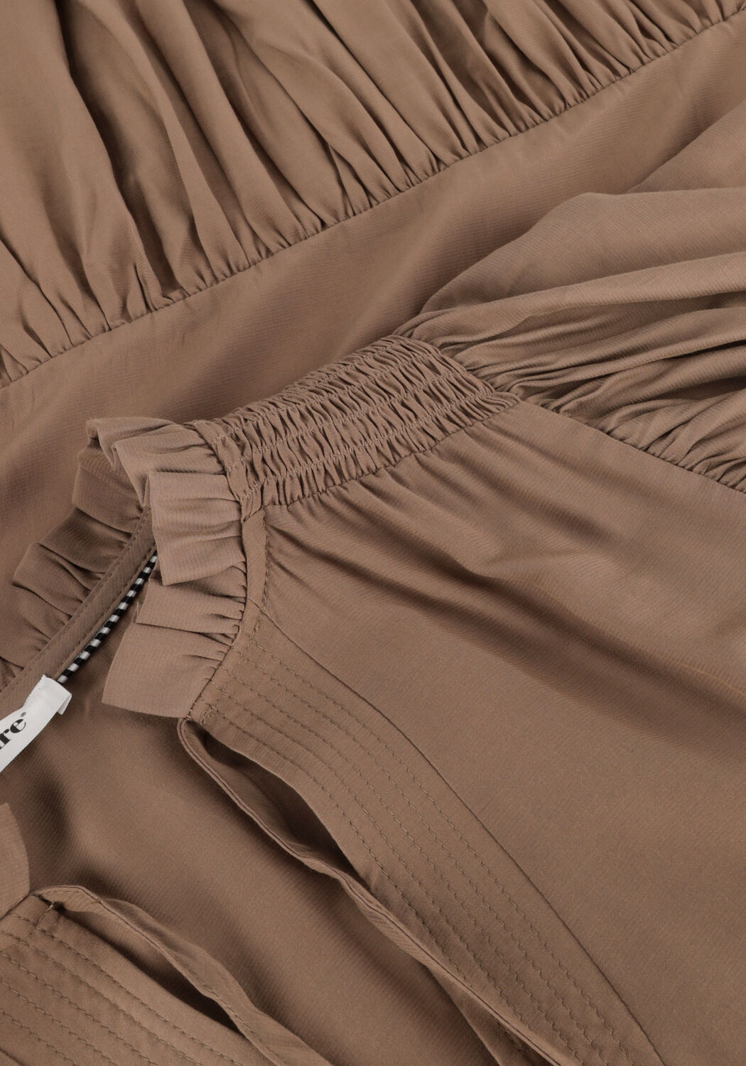 Taupe CO'COUTURE Mini jurk TORA FRILL DRESS - large