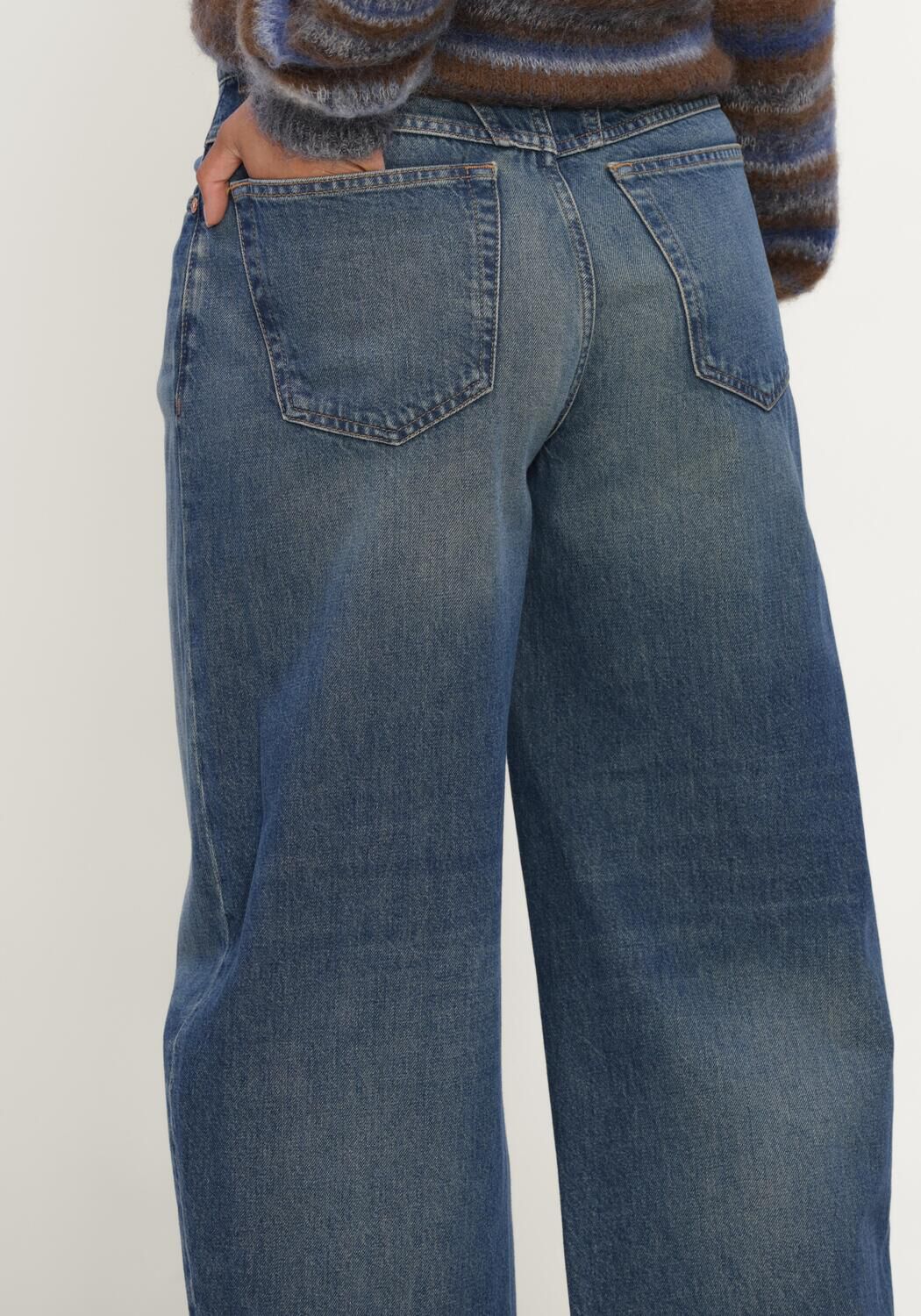 Blauwe CLOSED Wide jeans JAZZIE - large