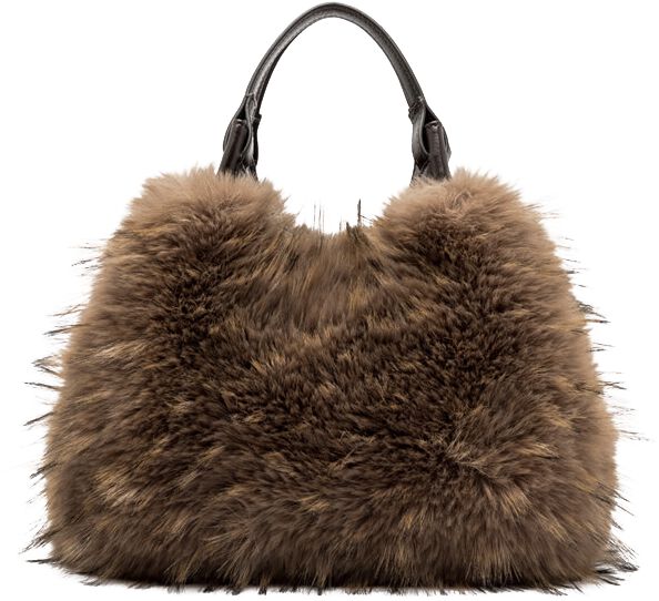 Gianni Chiarini Gianni Chiarini Schoudertas Dames Dua, Materiaal: Faux Fur, Kleur: Bruin