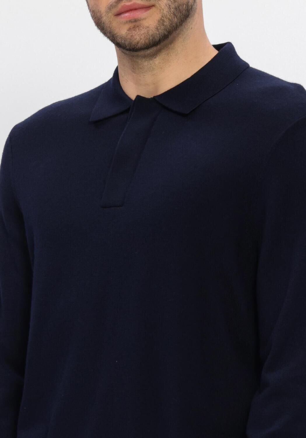Donkerblauwe NN.07 Trui EMERSON POLO 6605 - large