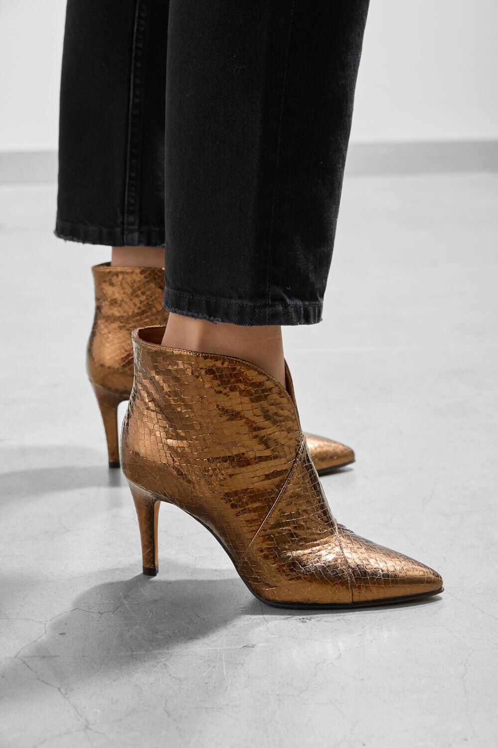 Gouden TORAL Enkellaarsjes 12601 MET - large