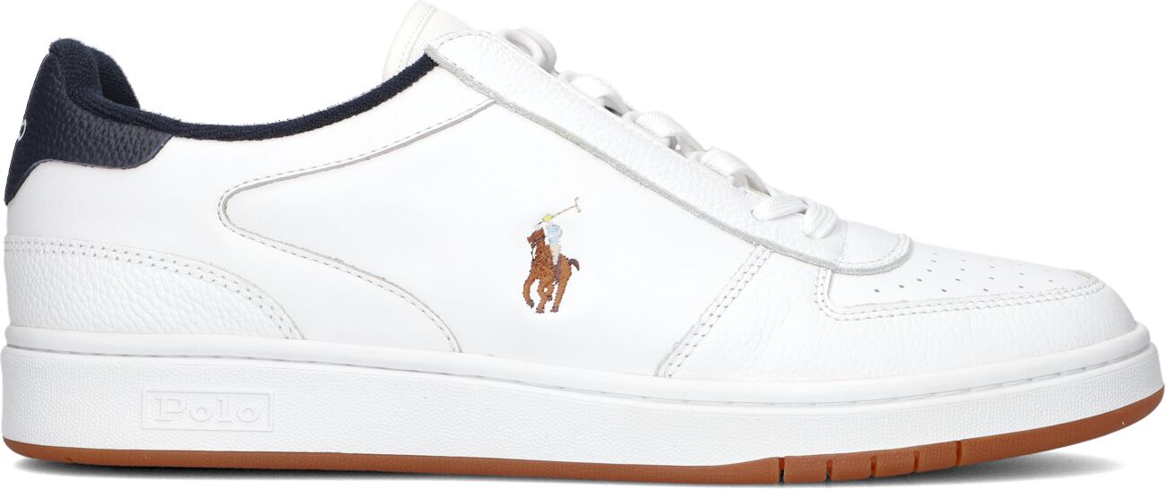 Ralph Lauren Lage Sneakers Heren Polo Crt, Maat: 42, Materiaal: Leer, Kleur: Wit