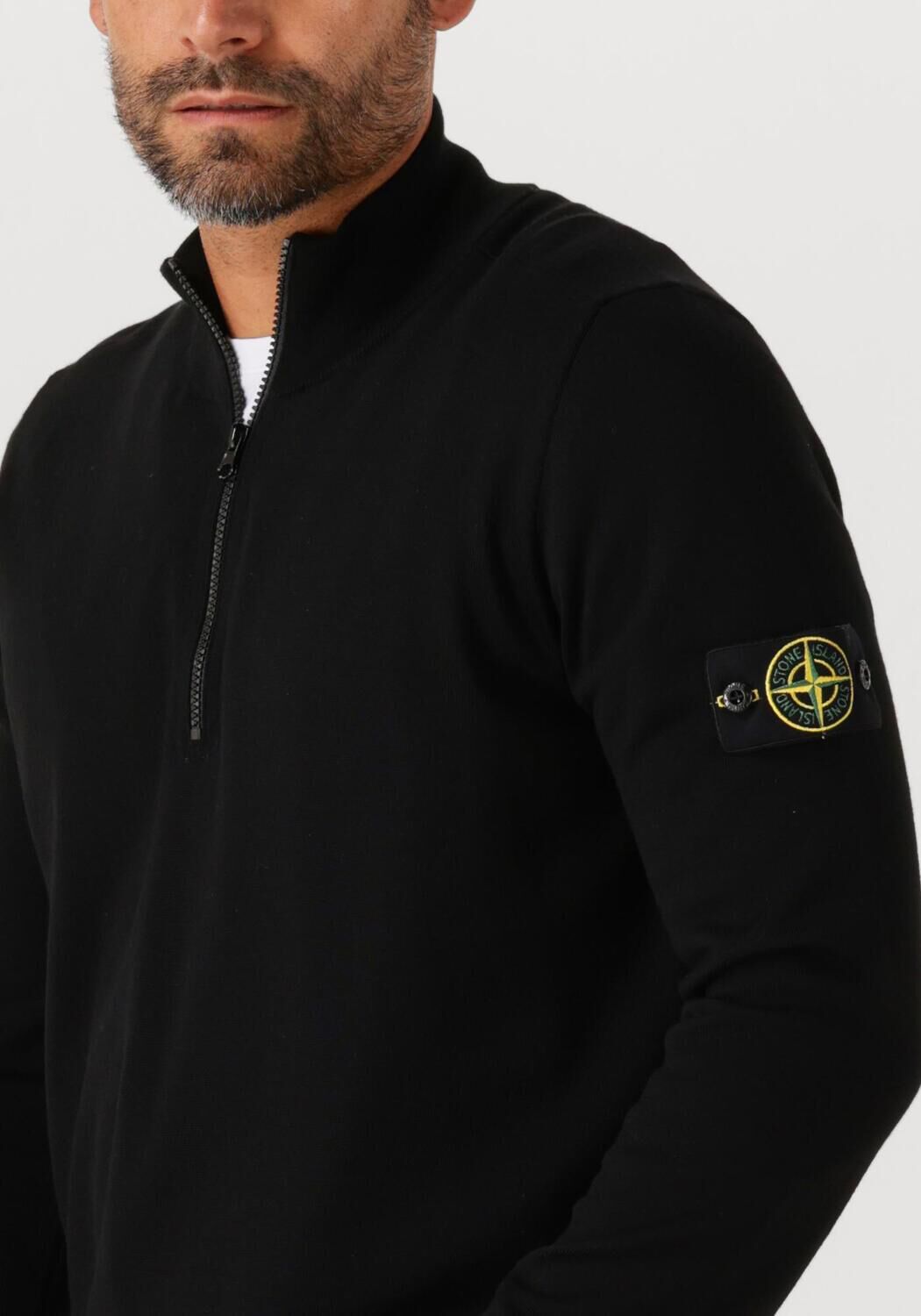 Zwarte STONE ISLAND Trui LS POLO - large