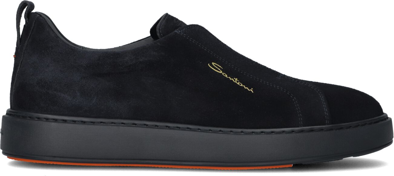 Santoni Lage Sneakers Heren 21995, Maat: 45,5, Materiaal: Suède, Kleur: Blauw