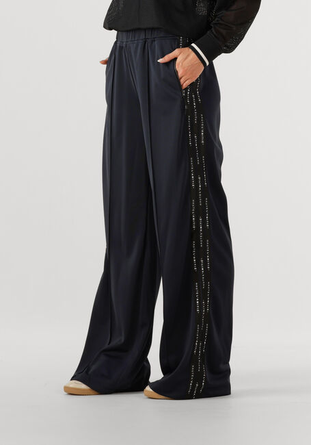 Blauwe HAUTE L'AMITIÉ Wijde broek LOGO TAPE TRACK TALL PANT - large