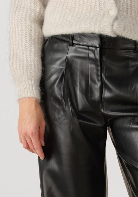 Zwarte DANTE6 Wijde broek JULES FAUX LEATHER PANTS - large