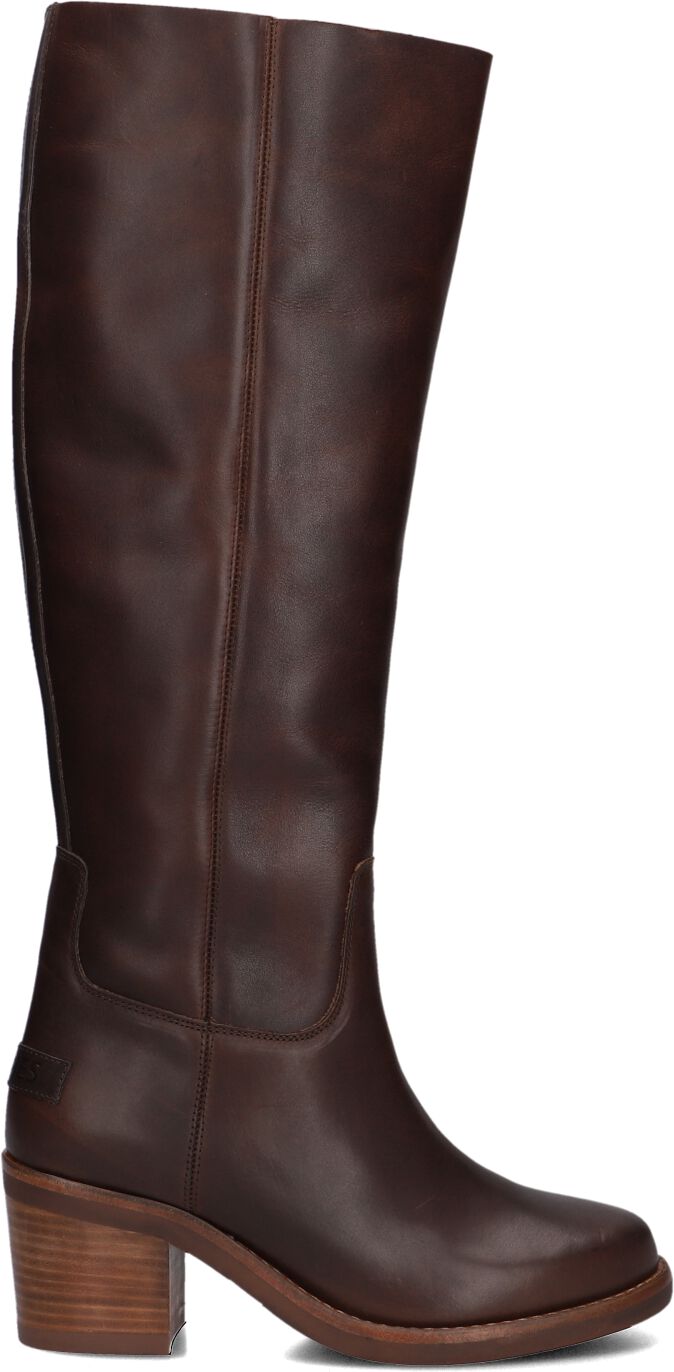 Shabbies Hoge Laarzen Dames Puk Tuba, Maat: 39, Materiaal: Leer, Kleur: Bruin