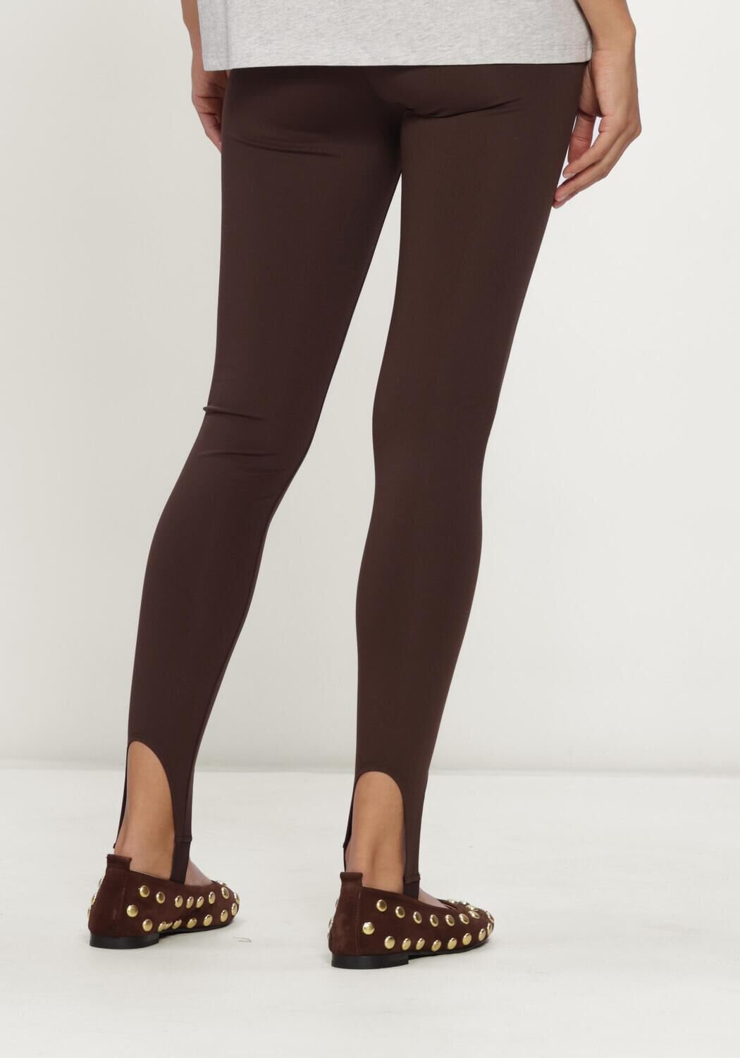 Bruine ALIX THE LABEL Legging LADIES KNITTED CLEAN LEGGING - large