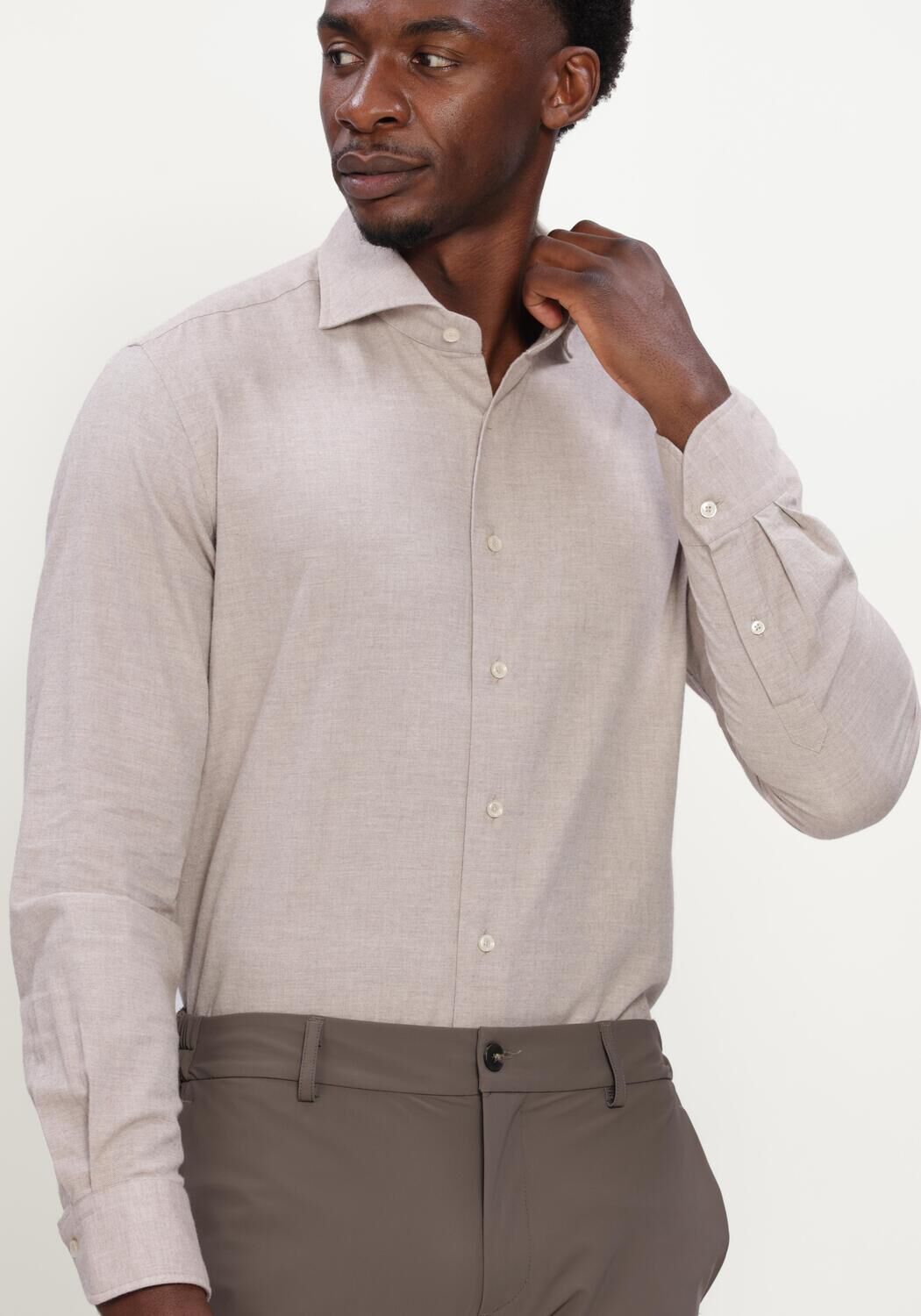 Beige XACUS Klassiek overhemd 31148 721ML - large