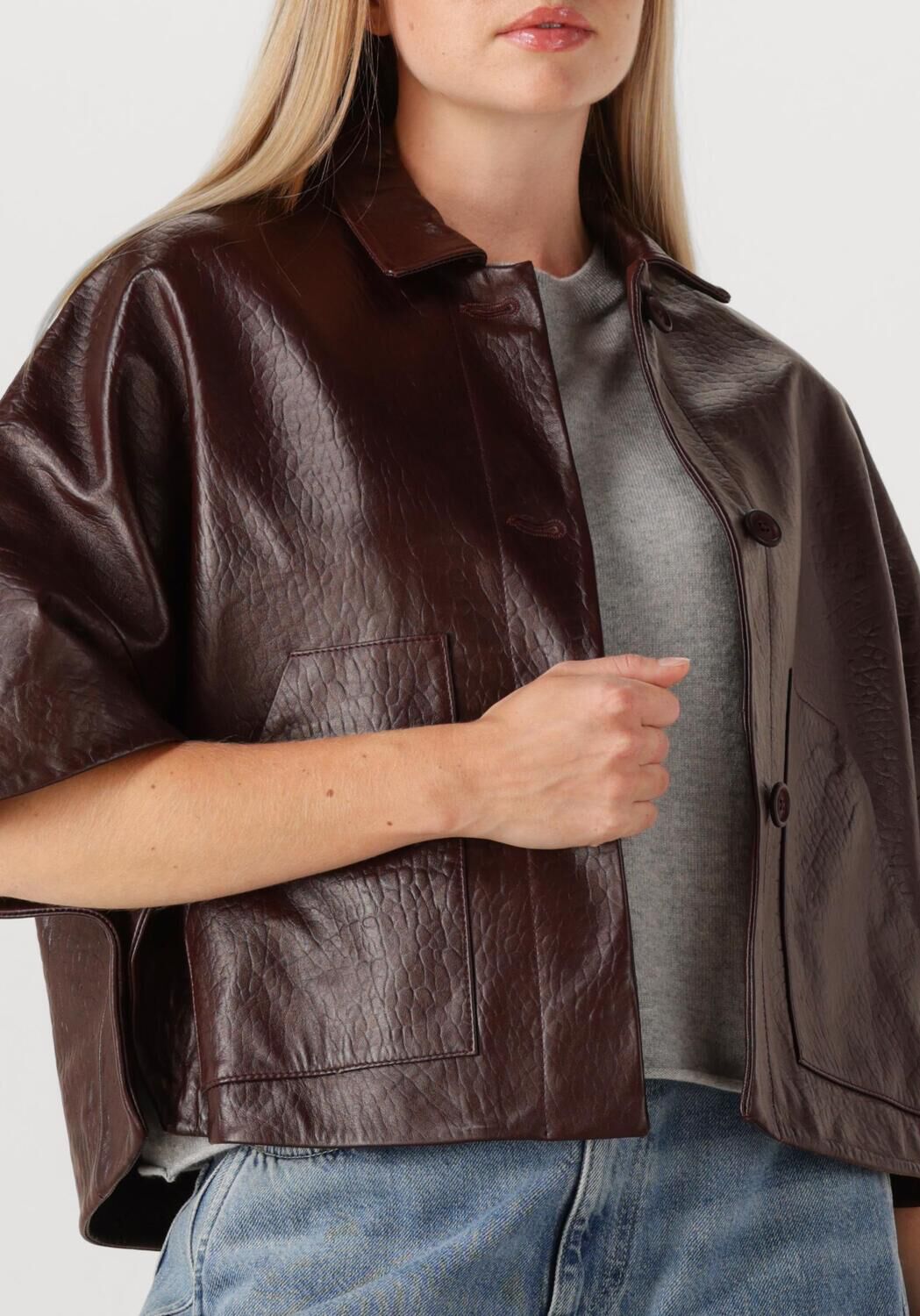 Bordeaux ALTER EGO Faux fur jas LENA - large