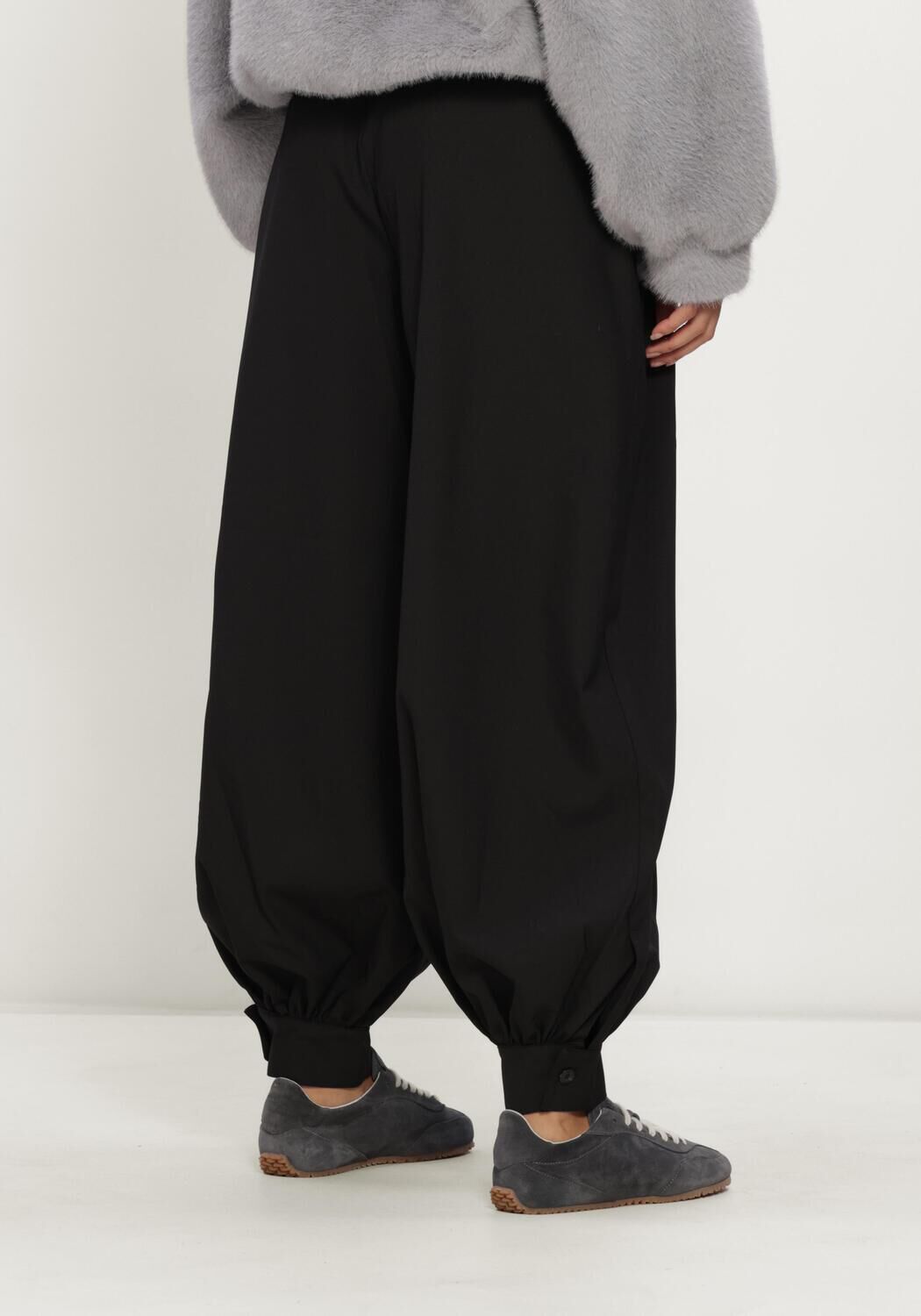 Zwarte HERSKIND Wijde broek ZETH HIGH WAIST PANTS - large