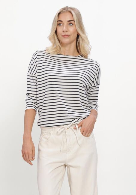 Blauwe LUISA CERANO T-shirt RINGEL-SHIRT MIT RIPP-DETAILS - large