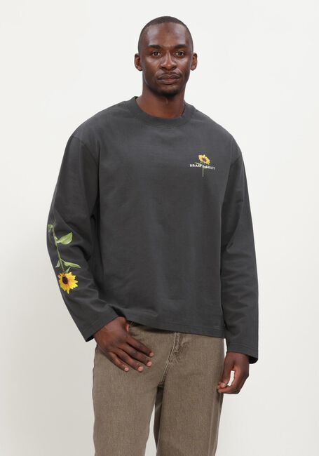 Zwarte BRAM'S FRUIT T-shirt SUNFLOWER LONGSLEEVE - large