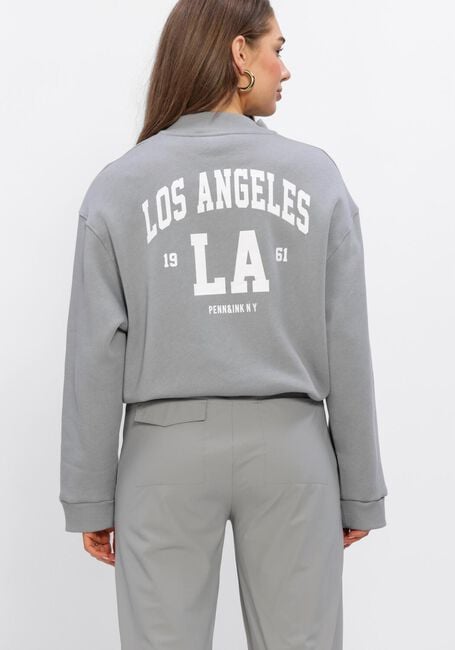 Grijze PENN & INK Vest CARDIGAN PRINT - large