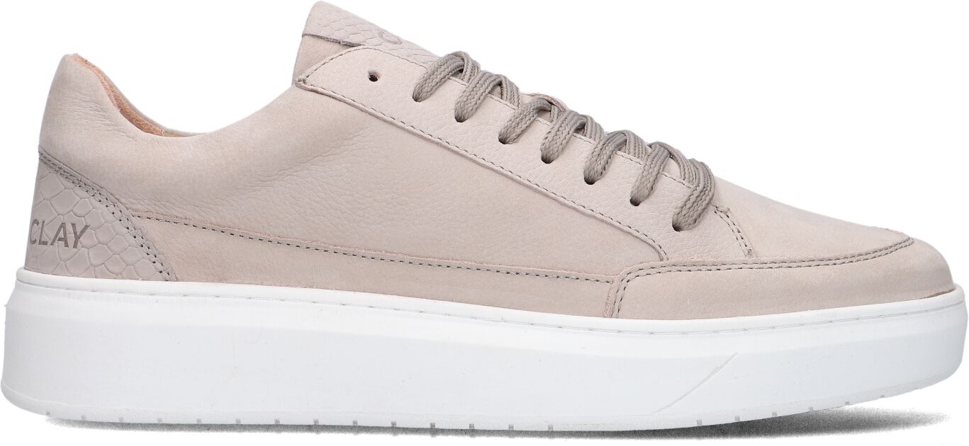 Clay Lage Sneakers Heren Enzo, Maat: 40, Materiaal: Suède, Kleur: Grijs