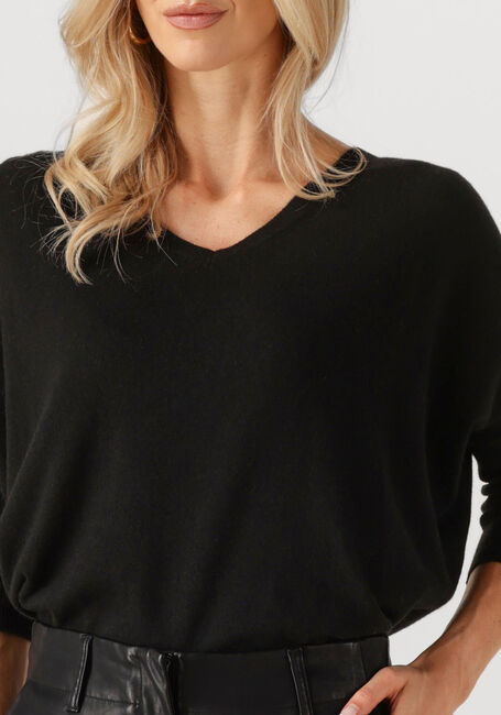 Zwarte RESORT FINEST Trui V-NECK CAPE SWEATER - large
