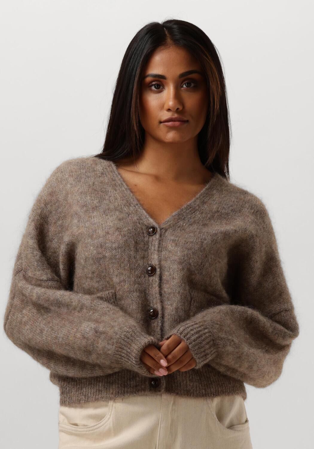 Des Petits Hauts Vest Dames Alouise, Maat: M, Kleur: Taupe