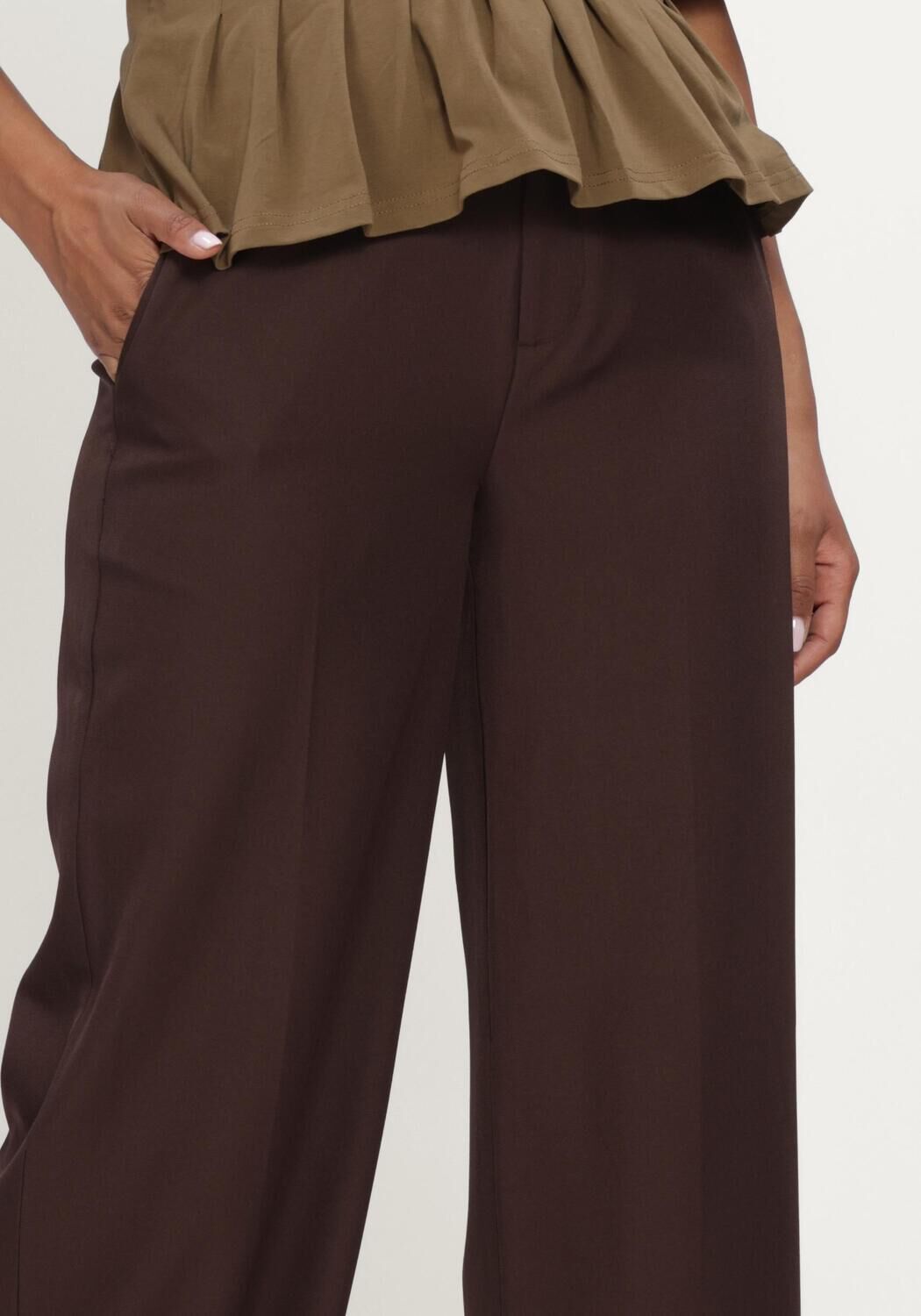 Bruine CO'COUTURE Broeken LUNACC WIDE PANT - large