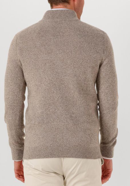 Beige PROFUOMO Trui PULLOVER HALF ZIP WOOL BLEND - large