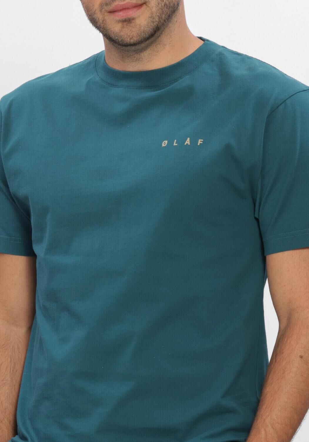 Blauwe OLAF HUSSEIN T-shirt DOTTED FACE TEES - large