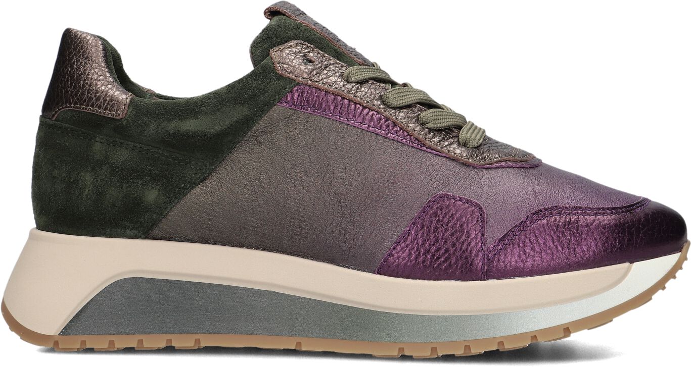 Softwaves Lage Sneakers Dames 8.94.01, Maat: 36, Materiaal: Leer, Kleur: Groen