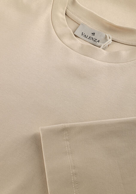 Beige VALENZA  1001 INTERLOCK SUPIMA TSHIRT - large
