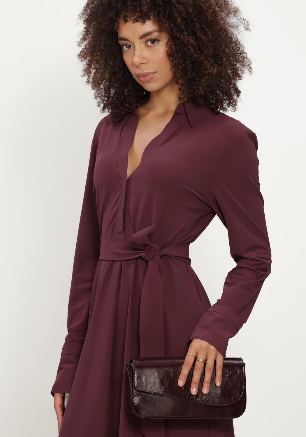 Bordeaux JAPAN TKY Midi jurk RASY - large