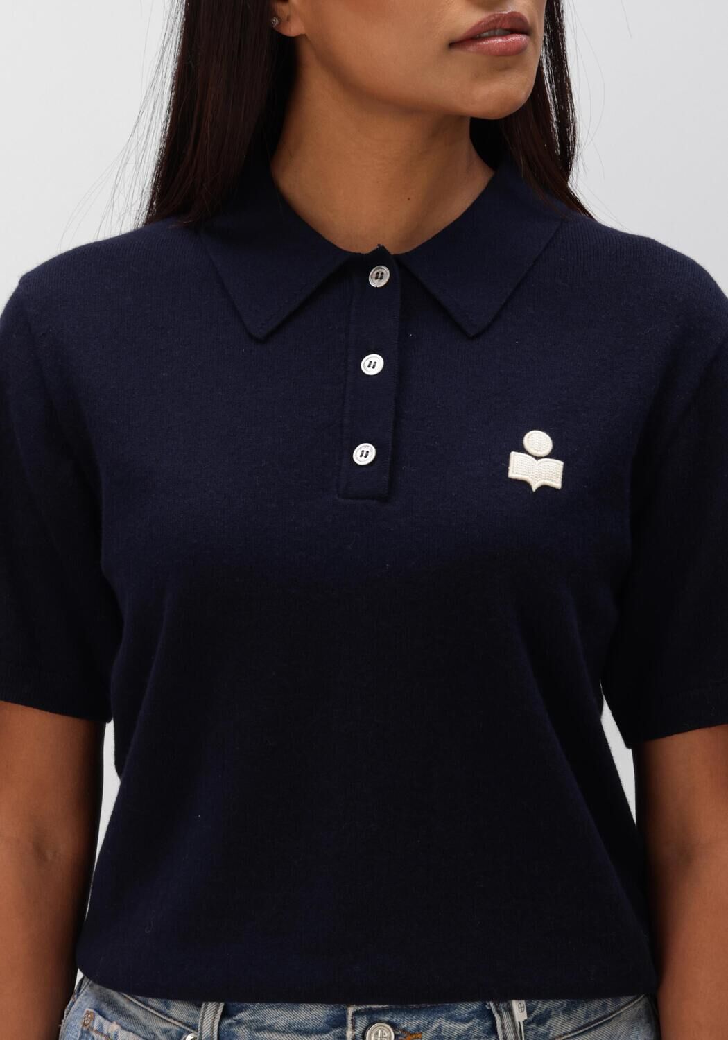 Donkerblauwe ISABEL MARANT Polo ALTHEA-GZ - large
