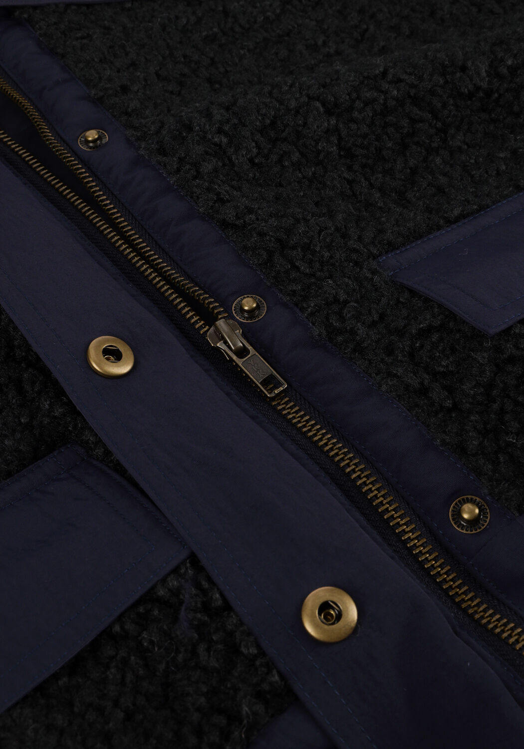 Donkerblauwe ULLA JOHNSON Teddy jas AIDAN TEDDY FLEECE JACKET - large