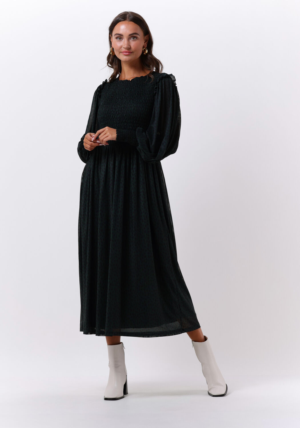 Bruuns Bazaar Midi Jurk Dames Phlox Isabella Dress, Maat: 34, Kleur: Groen